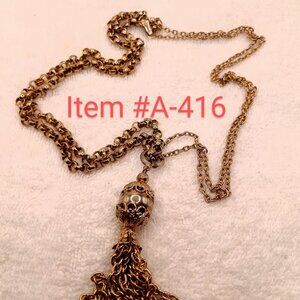 2 -12inch gold chain necklace, Item # A-416., wt. 75 grams .